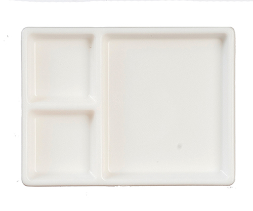 Partitioned Tray, White